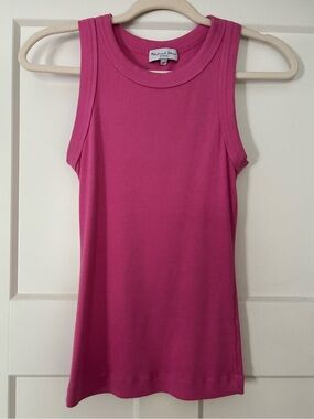Michael Stars Hot Pink Ribbed Tank